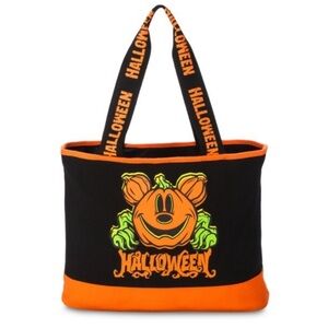 Disney Parks Halloween Mickey Pumpkin Tote Bag